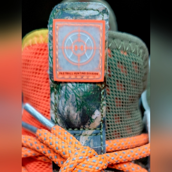 Under Armour Harper 5 Low AA ST Orange/RealTree Camo Baseball Cleats Sz 14 Men - Picture 7 of 12